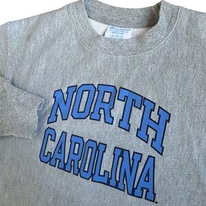 Champion North Carolina University Reverse Weave Crewneck Men's Medium Gray